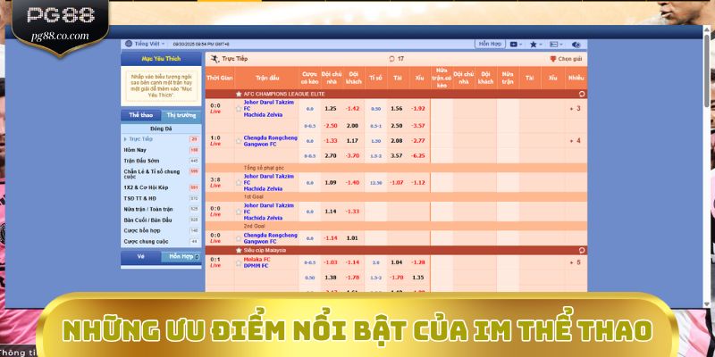 Những ưu điểm nổi bật của IM Thể Thao